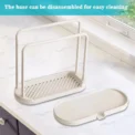 1PCS Detachable Kitchen Dishcloth Holder Rag Hanger Sink Sponge Holder Storage Rack Shelf For Bathroom Scrubber Brush Organizer - Image 4