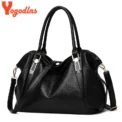Yogodlns Designer Women Handbag Femal Leather Bags Handbags Ladies Portable Shoulder Bag Office Ladies Hobos Totes