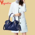 Yogodlns Designer Women Handbag Femal Leather Bags Handbags Ladies Portable Shoulder Bag Office Ladies Hobos Totes - Image 2