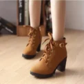 New Spring Winter Women Pumps Boots High Quality Lace-up European Ladies Shoes  High Heels Boots Fast Delivery - Image 3