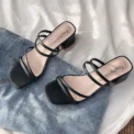 Women High Heel Sandals Summer Casual Female Shoes Woman Square Heel Open Toe Ankle Strap Ladies Sandalias Wedge Shoe - Image 6