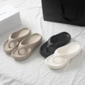 Thick Platform EVA Flip Flops For Women 2025 Summer Clip Toe Non Slip Beach Sandals Woman Comfortable Soft Sole Cloud Slippers