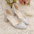Fashion Spring and Summer Black High-heeled Shoes Women's High-quality Silver Wedding High-heeled Shoes Women's Gold Party Pump