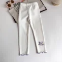Children's Solid Color Cute Print Girl Silk Leggings Female Students Slim High Elastic Elastic Waist Pants.summer Spring Autumn - Image 6