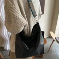 Wide Geometric Strap Shoulder Bag Large Capacity Crossbody Bags For Women, Leather Women's Bag For Shopping Travel - Image 2