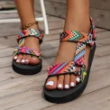 Summer Flat Women's Shoes Hemp Rope Set Foot Beach Sandals Outdoor All-match Casual Slippers Large Size Women Sandals - Image 2
