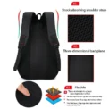 Large-capacity Student School Bag Casual Solid Color Backpack Material Oxford Men New Backpack Multi-functional Simple Bag - Image 2