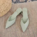 New Fashion Summer Women Pumps Woman Buckle Beige Single Shoes Square Heels Comfortable Dress Party Shoes - Image 6