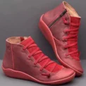 Lace Up Boots Snow Boots Woman Short Vintage Boots Mujer Botas Non-slip Shoes Socofy Chaussures Femmes - Image 2