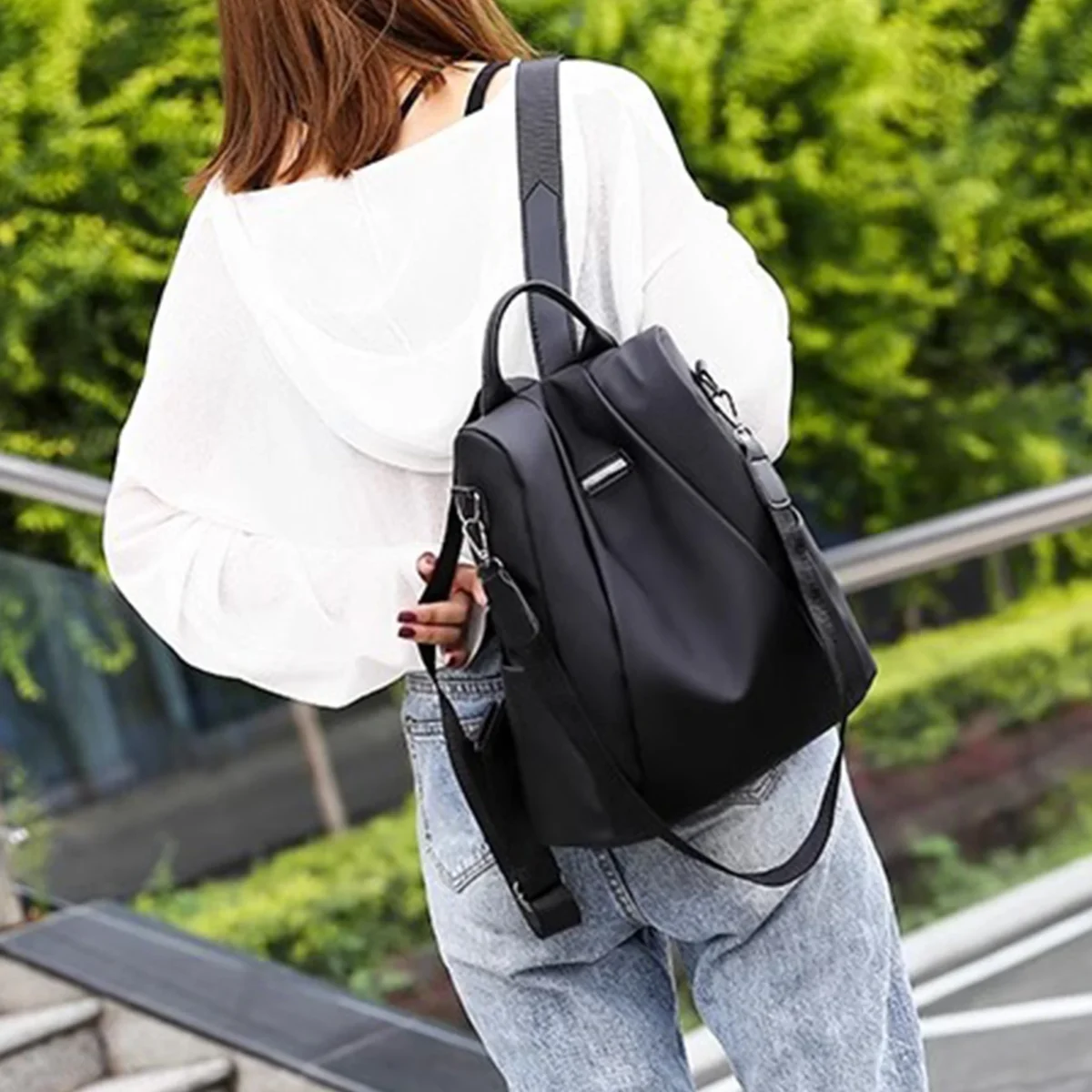 Luxury Women Backpack Casual Black/Khaki/Rose Red School Bag for Girls Detachable Strap Travel Shoulder Bag Mochila Rucksack - Image 3