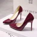 New Solid Color Pumps Women High Heel Shoes Female Fashion Patent Leather Sexy Pointed Toe Thin Heel Wedding Shoes Size 44 - Image 4