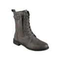 Ladies low-heel casual long women's boots plus cotton warm zipper round-toe winter shoes motorcycle boots - Image 6