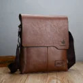 Luxury Brand Vintage Messenger Bags Men Leather Shoulder Bag Male Handbag Brown Black Side Bag Business Crossbody Bag For Men