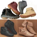 Women's Marton Boots  Spring Autumn PU Leather Ankle Boots Casual Zipper Comfort Soft Wear-Resistant Walking Footwear Mujer - Image 6