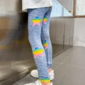 Girls four seasons thin leggings are comfortable, slim and cute. Printed pants for female students are simple and solid colors. - Image 5