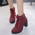 New Spring Winter Women Pumps Boots High Quality Lace-up European Ladies Shoes  High Heels Boots Fast Delivery - Image 4