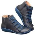 Lace Up Boots Snow Boots Woman Short Vintage Boots Mujer Botas Non-slip Shoes Socofy Chaussures Femmes - Image 3