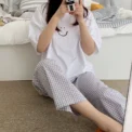 Women's 2-Piece Pajamas Homewear Spring And Autumn Pajamas Summer Pajamas Women's Short-Sleeved Trousers Casual Homewear Sets - Image 6