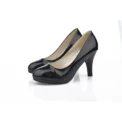 Leather Shallow Slip-On Round Toe High heels Shoes Wedding Party derss shoes mujer size 34-42 - Image 3
