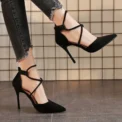 Newest Style High Heels Sexy Pumps Women Shoes 9cm Wedding Shoes for Women Bride Shallow Pointed Single Shoes