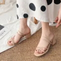 Women High Heel Sandals Summer Casual Female Shoes Woman Square Heel Open Toe Ankle Strap Ladies Sandalias Wedge Shoe - Image 5
