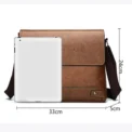 Briefcase For Men  Leather Tote Boston Commuting Laptop Shoulder Executive Business Work Messenger Crossbody Side Designer Bag - Image 6