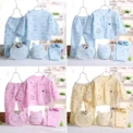 5pcs/set Newborn Baby Suit Set Top 2 Pants Hat Bibs 0-3 M Clothing Set Boy Girl Clothes Pure Cotton Breathable Cartoon Underwear - Image 5