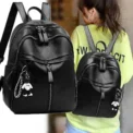 Vintage  Leather Travel Women Shopping Backpack Student School Bags Large Capacity Schoolbags Women Travel Zipper Rucksack