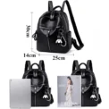 Vintage  Leather Travel Women Shopping Backpack Student School Bags Large Capacity Schoolbags Women Travel Zipper Rucksack - Image 2
