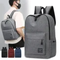 15 Inches Oxford Cloth Versatile Backpack Black Grey Blue Red School Student Backpack Washable Travel Bag Computer Bag - Image 2