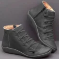 Lace Up Boots Snow Boots Woman Short Vintage Boots Mujer Botas Non-slip Shoes Socofy Chaussures Femmes - Image 6