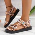 Summer Flat Women's Shoes Hemp Rope Set Foot Beach Sandals Outdoor All-match Casual Slippers Large Size Women Sandals - Image 5