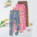 Girls four seasons thin leggings are comfortable, slim and cute. Printed pants for female students are simple and solid colors. - Image 2