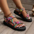 Summer Flat Women's Shoes Hemp Rope Set Foot Beach Sandals Outdoor All-match Casual Slippers Large Size Women Sandals - Image 3