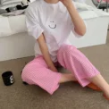Women's 2-Piece Pajamas Homewear Spring And Autumn Pajamas Summer Pajamas Women's Short-Sleeved Trousers Casual Homewear Sets - Image 5
