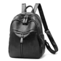 Vintage  Leather Travel Women Shopping Backpack Student School Bags Large Capacity Schoolbags Women Travel Zipper Rucksack - Image 4