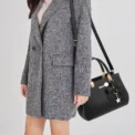 Women Messenger Bags With Flower Pendant Office Ladies Fashion Totes Pure Handbag For Female New Crossbody Shoulder Bags - Image 2