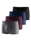 4 PCS men's underwear boxer briefs, breathable, comfortable and cool mesh boxer bri - Image 4