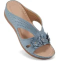 New Women's Slippers Casual Flower Hollow Wedge Beach Shoes Outdoor Fashion Platform Comfortable Non-slip Sandals Plus size - Image 2