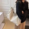 Women Tote Bag Fashion Underarm Pouch Large Capacity  Leather Shoulder Bag Retro Crossbody Bag Casual Portable BucketBags - Image 4