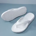 White EVA Beach Flip Flops for Women Summer 2025 Comfort Soft Sole Home Slippers Woman Lightweight Clip Toe Flat Slides Sandals - Image 2