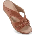 New Women's Slippers Casual Flower Hollow Wedge Beach Shoes Outdoor Fashion Platform Comfortable Non-slip Sandals Plus size - Image 6