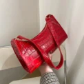 Trendy eather Handbags for Women Stylish Patterned Armpit Messenger Bags Female Small Underarm Shoulder Purse bolso mujer - Image 3