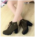 spring Winter Women Pumps Boots High Quality Lace-up European Ladies shoes PU high heels Boots Fast delivery - Image 5