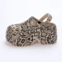 Leopard Thick Bottom Clogs for Women Closed Toe Chunky Platform Sandals Woman Summer 2023 Super High Wedge Heel Slippers Female - Image 4
