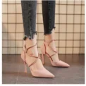 Newest Style High Heels Sexy Pumps Women Shoes 9cm Wedding Shoes for Women Bride Shallow Pointed Single Shoes - Image 6