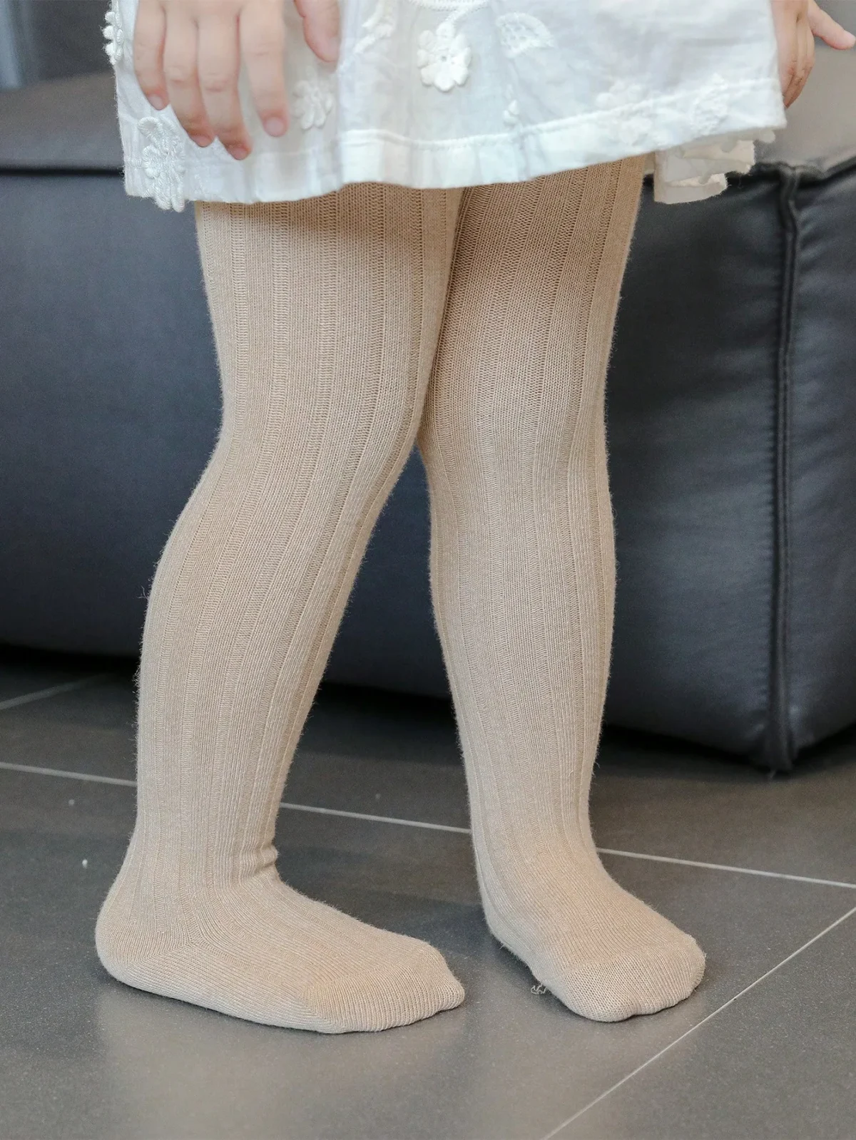 1 Pack of Simple Basic Vertical Stripesd Bottoming Pantyhose for Baby Girls, Suitable for Daily Life - Image 5