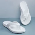White EVA Beach Flip Flops for Women Summer 2025 Comfort Soft Sole Home Slippers Woman Lightweight Clip Toe Flat Slides Sandals