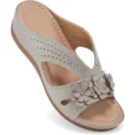 New Women's Slippers Casual Flower Hollow Wedge Beach Shoes Outdoor Fashion Platform Comfortable Non-slip Sandals Plus size - Image 5