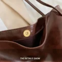 Women Tote Bag Fashion Underarm Pouch Large Capacity  Leather Shoulder Bag Retro Crossbody Bag Casual Portable BucketBags - Image 5